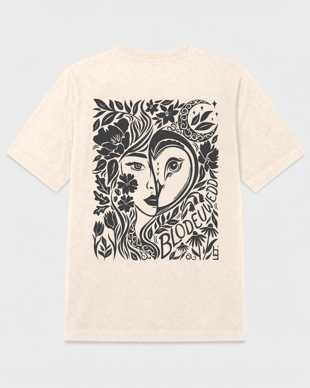 Blodeuwedd - Organic Cotton T-Shirt (Gwalia x LEJ) - Dillad GWALIA Clothing
