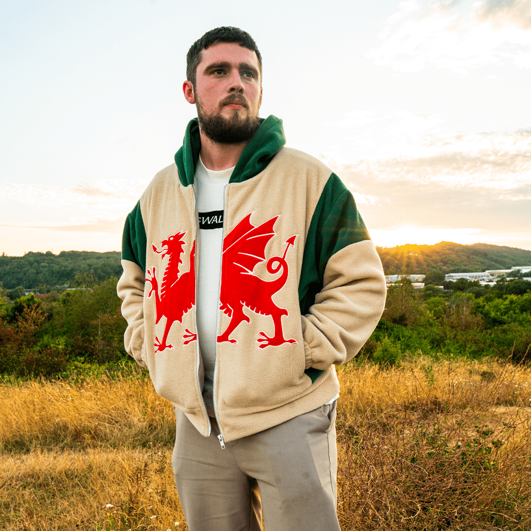 GWALIA Sherpa Fleece - Y Ddraig Goch - Dillad GWALIA Clothing